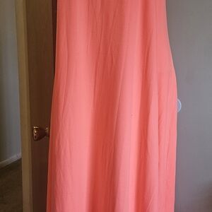 Vibrant Coral Maxi Dress